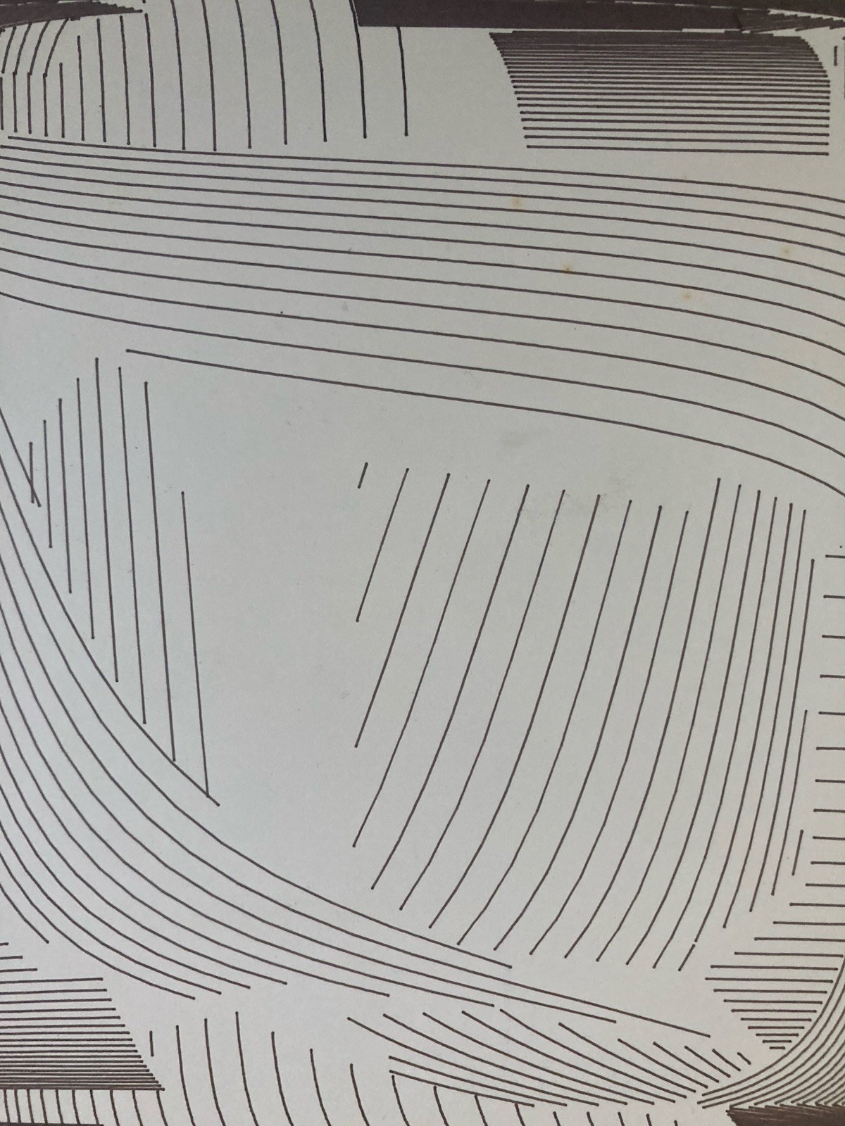 Very Nice Drawing Abstract Ink On Paper Abstraction 1980 Anamorphosis Cubism