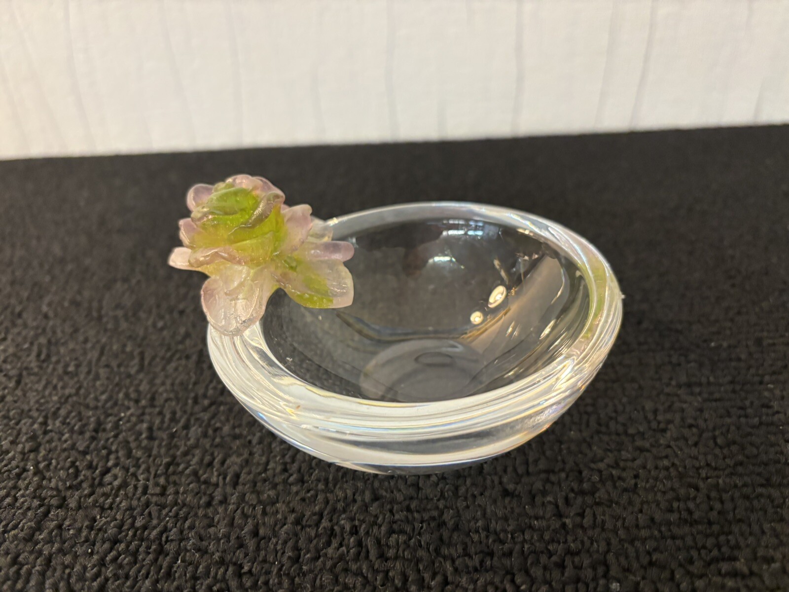 Pink Crystal Bowl Daum France