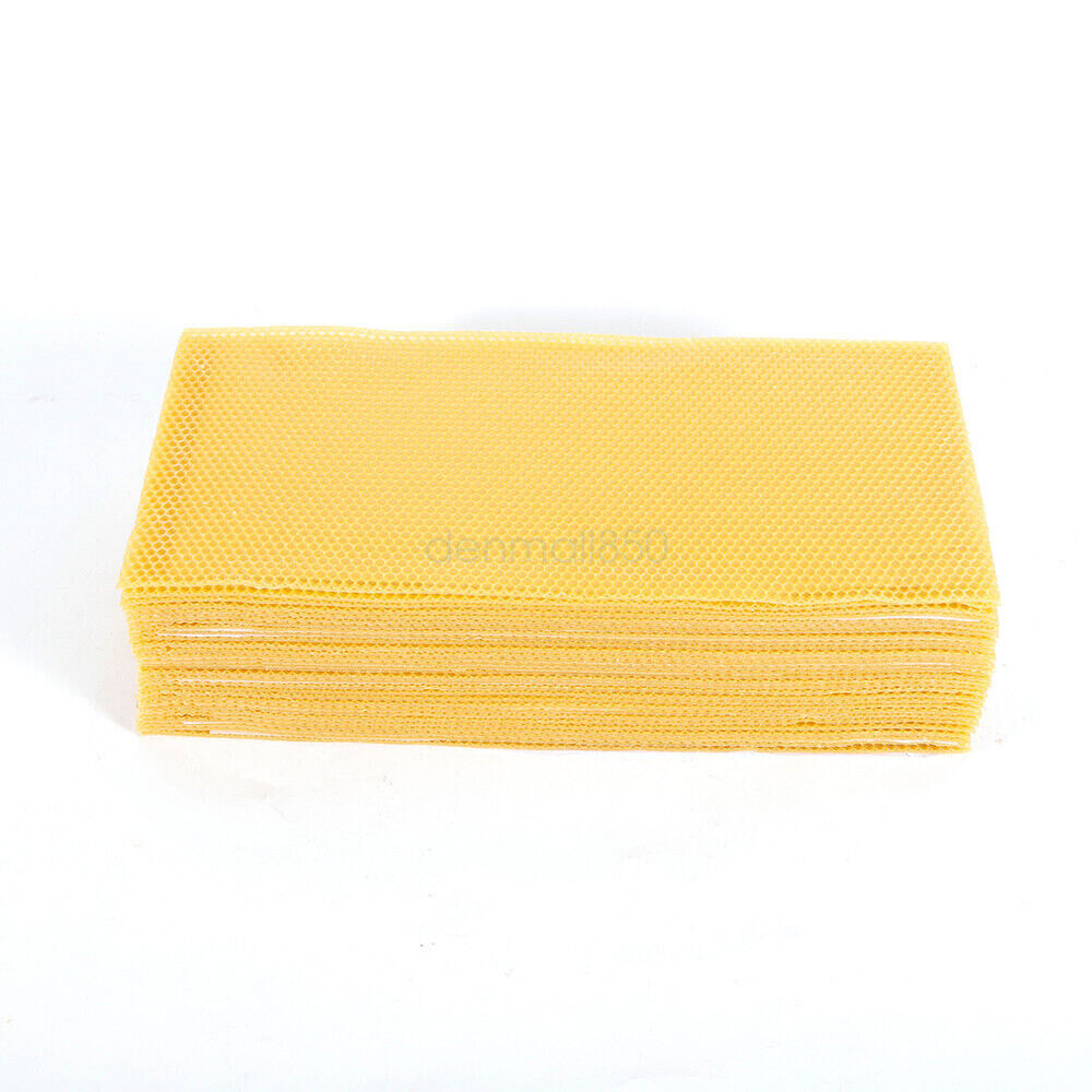 60 Pcs Honeycomb 7.7*16.3" Wax Frames Beekeeping Foundation Honey Bee Hive Tools