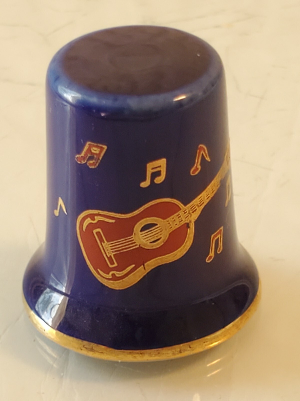 Vintage Cobalt Thimble Nashville Blue Porcelain NWT HAND PAINTED  rare box5