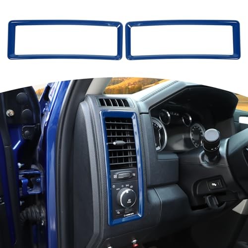  for RAM Air AC Vents Trim Cover Frame for Dodge RAM 2010-2017 Interior Blue