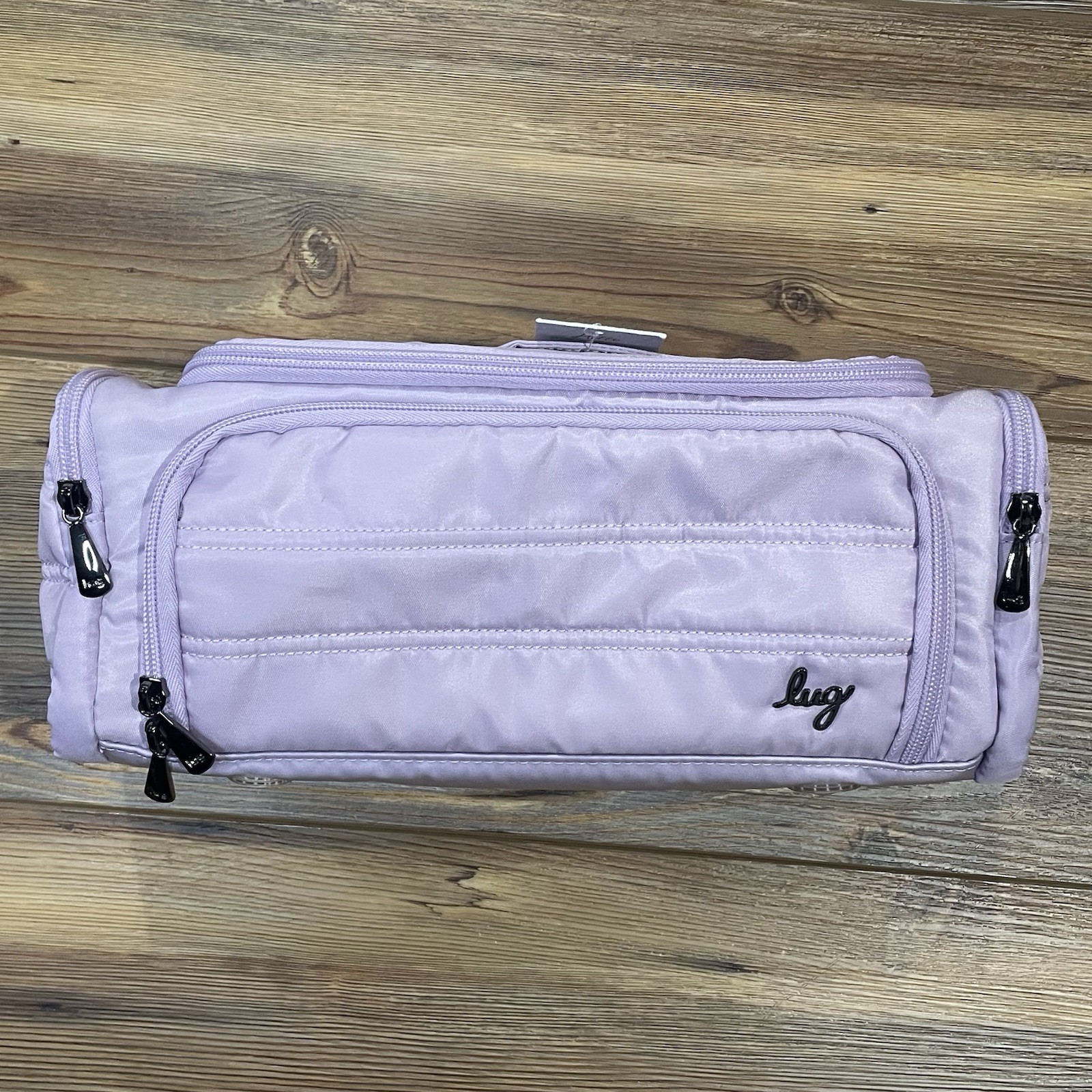 NEW Lug Medium Trolley Purple Sugar Plum Makeup Toiletry Bag Travel Lightweight