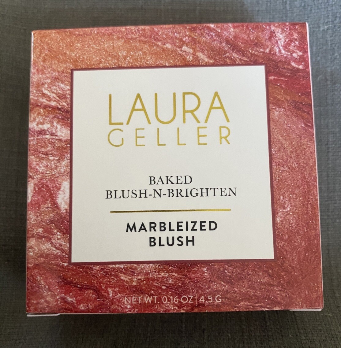 Laura Geller Makeup Baked Blush N Brighten Apricot Berry Marbleized Blush New