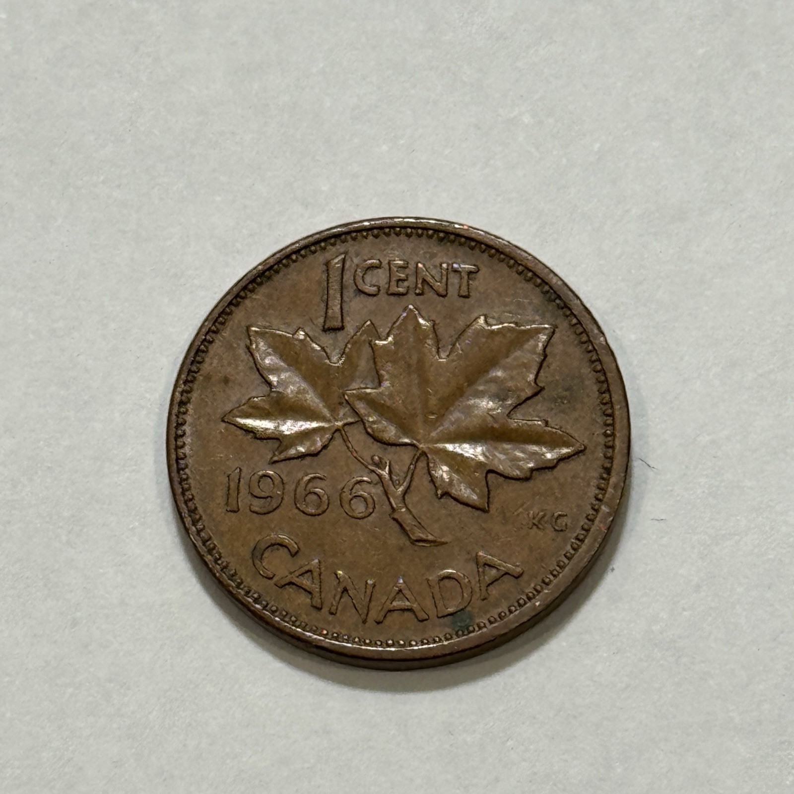 1966 Canadian Proof One Cent Elizabeth II Coin!