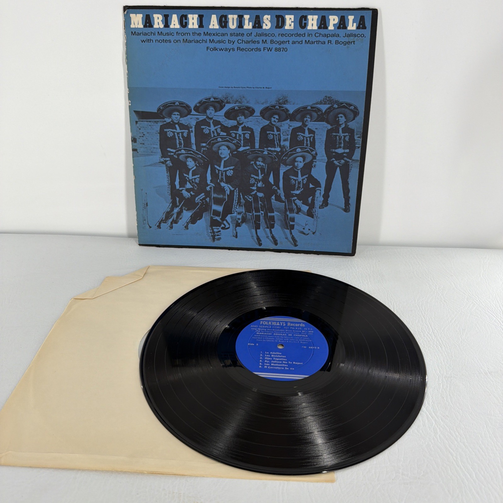 Mariachi Aguilas De Chapala LP Folkways FW 8870 Mexican Folk Mariachi