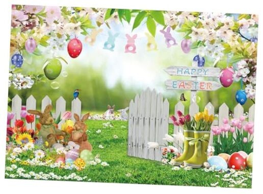 Spring Easter Garden Photography Backdrop Easter Backdrops for 7X5FT