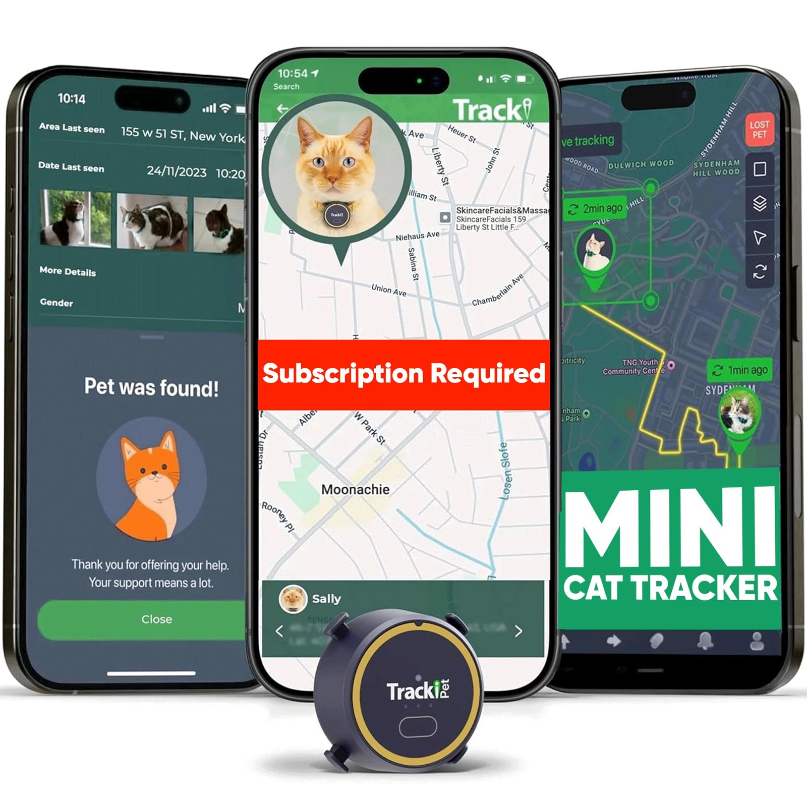 Cat GPS Tracker – Real-Time Cat Tracker & GPS Tracker for Cats – Smart Alerts...