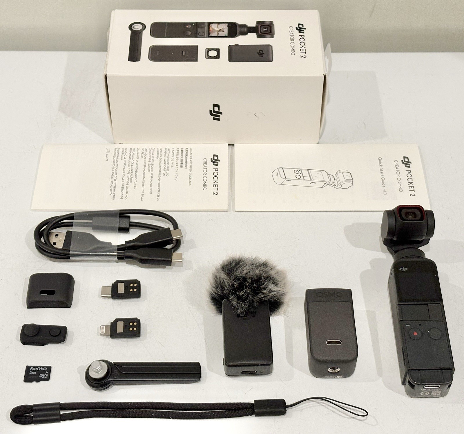 DJI Pocket 2 Creator Combo 3-Axis Stabilized 4K Handheld Camera W/ Micro SD Card