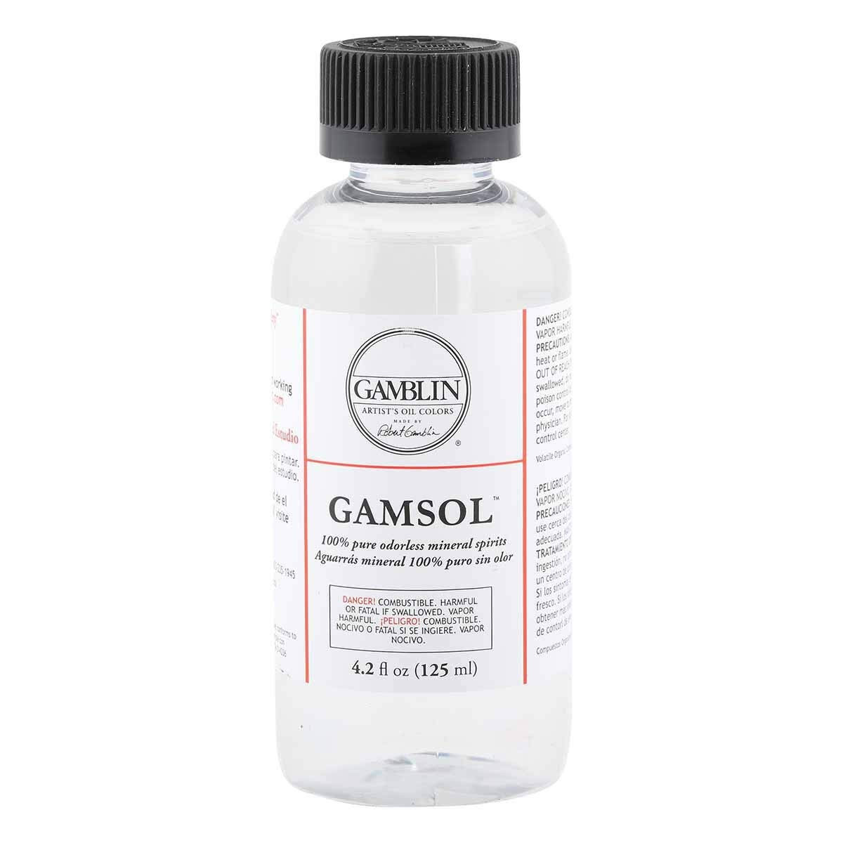 Gamblin Gamsol Odorless Mineral Spirits Solvent 4.2oz Bottle