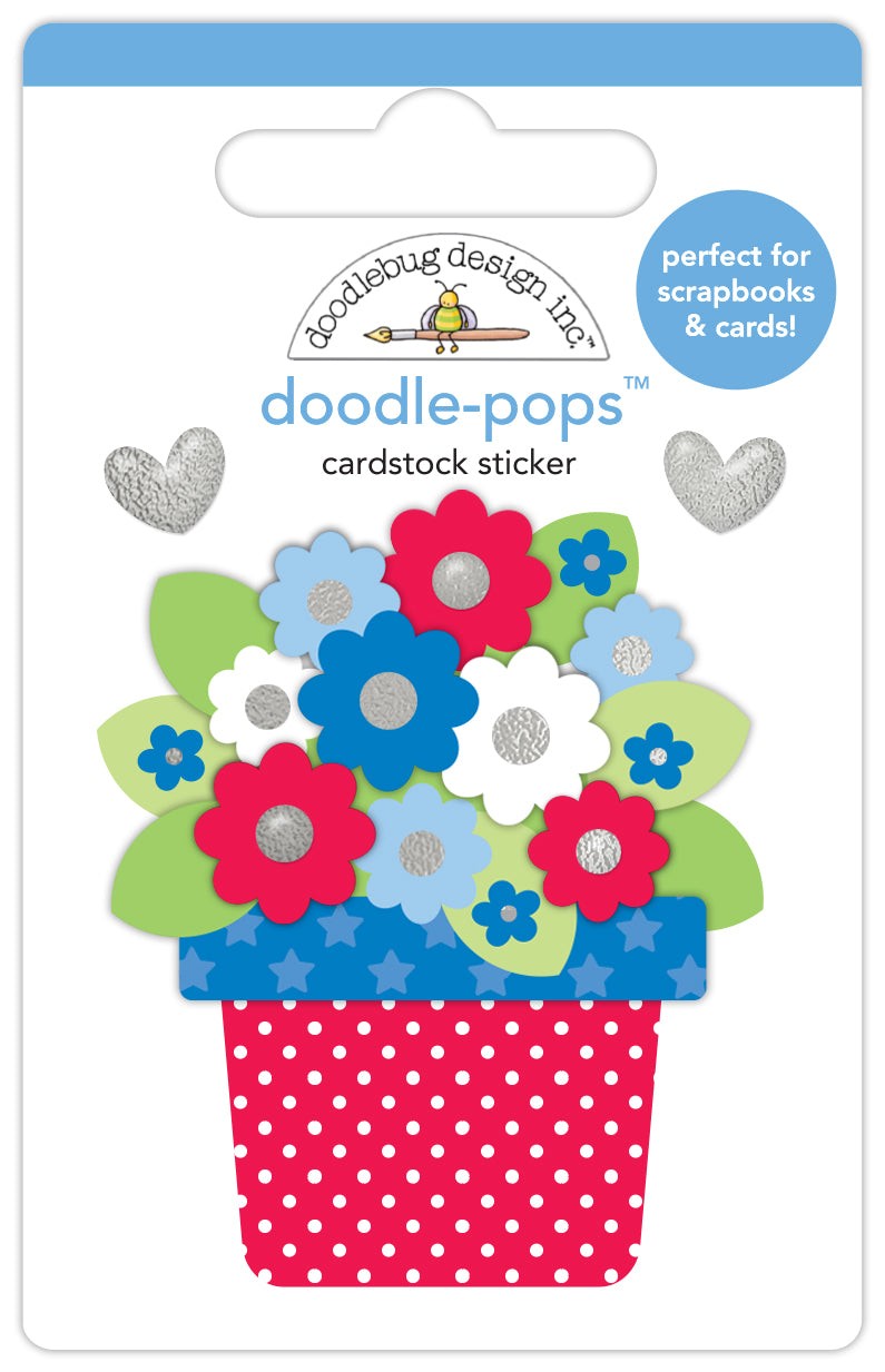Festive Floral Doodle Pop Stickers