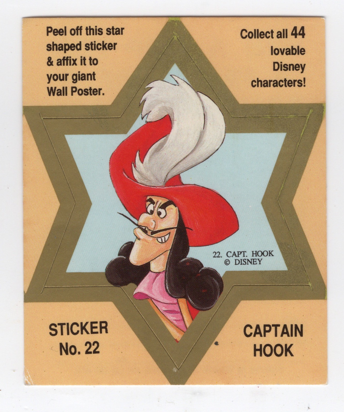 Dynamic Marketing Australia - Disney Star stickers 1999 Captain Hook