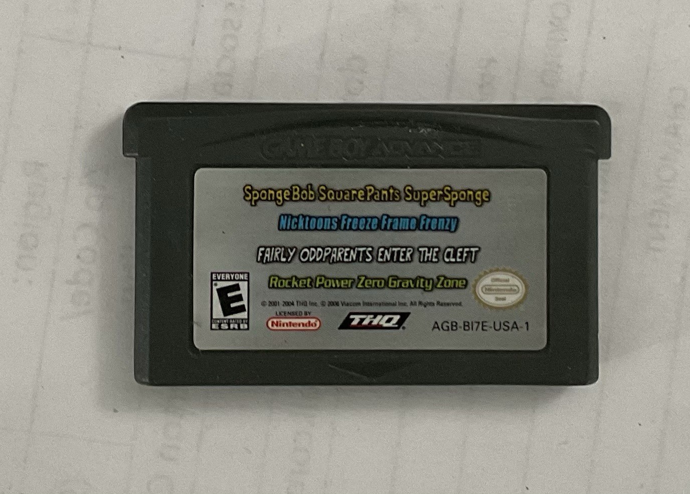 GBA Nickelodeon 4 Games on One Game Pack