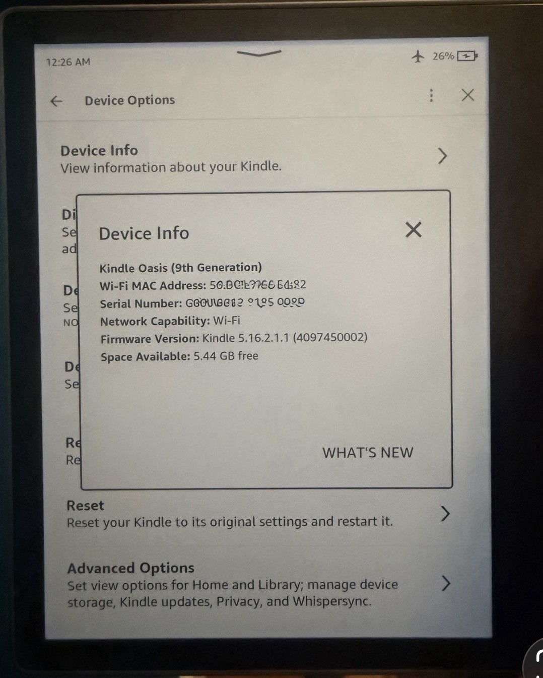 Amazon Kindle Oasis Gray eBook Reader, Amazon Kindle Series, Model Kindle Oasis