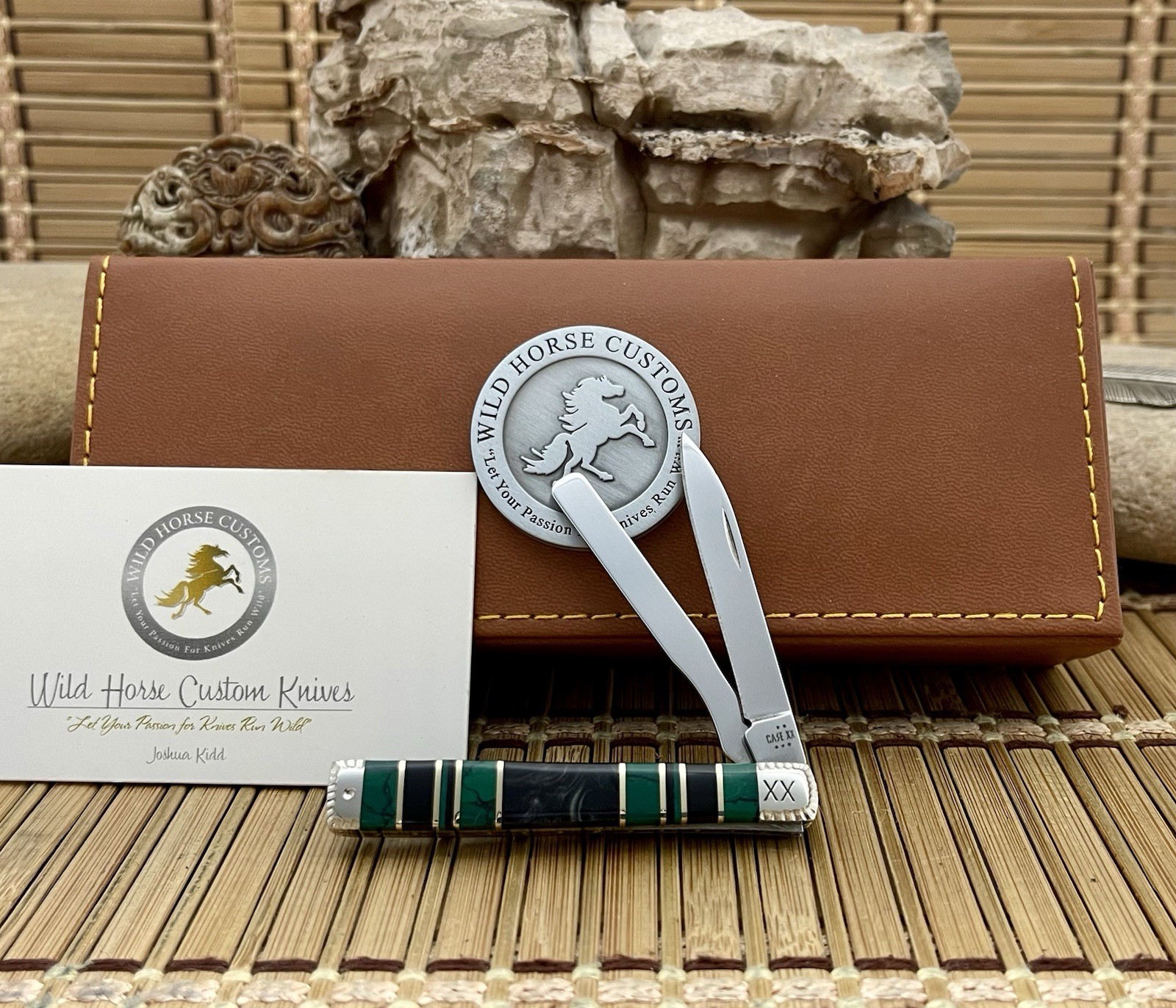 Case XX Wild Horse Custom Imperial Jade & Black Jet Baby Doc Pocket Knife #1/1