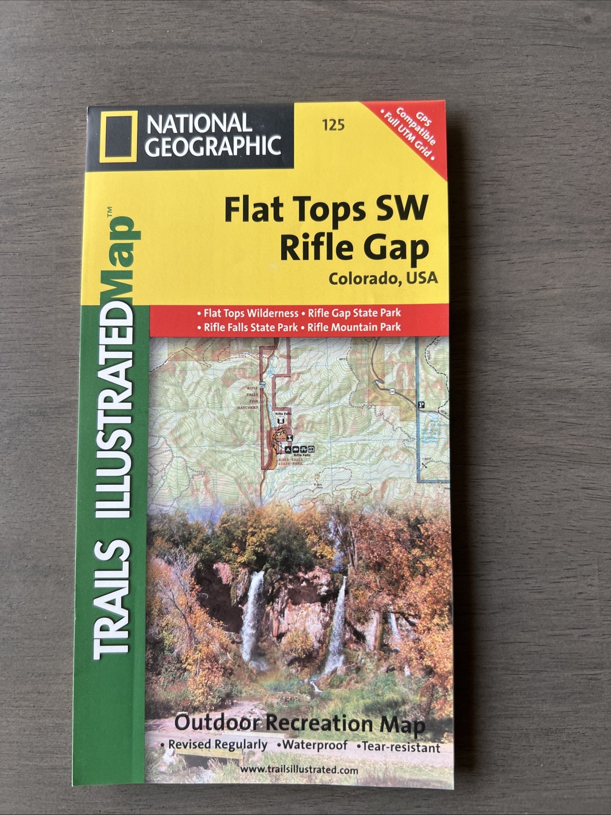 National Geographic Trails Illustrated CO Flat Tops Rifle Gap #125 Map