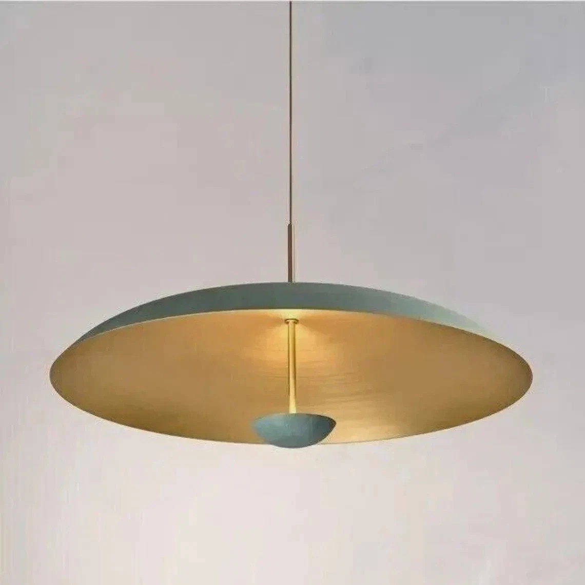 Mid-Century Modern 1-Light Rust Sputnik Pendant Chandelier - 1950s Inspired Fixt