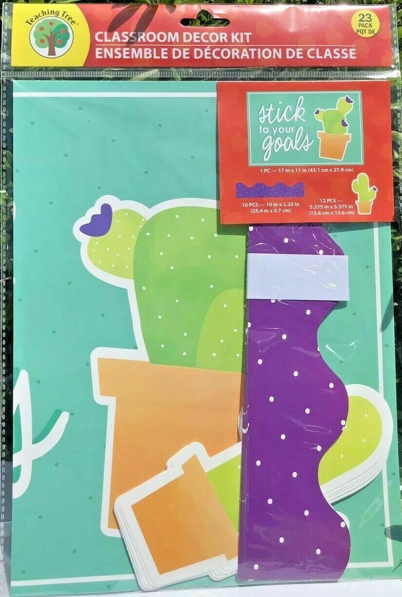 NEW School Classroom Teacher Decor Kit Design Class Cacti  Teaching Tool