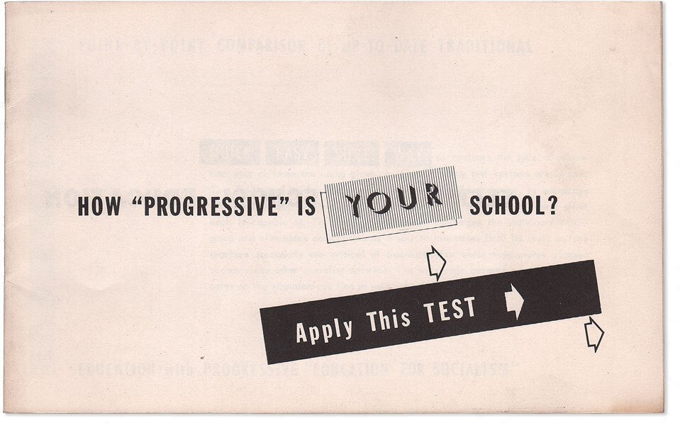 Kitty Jones HOW PROGRESSIVE IS YOUR SCHOOL, 1954 Anti-Progressive Right Wing
