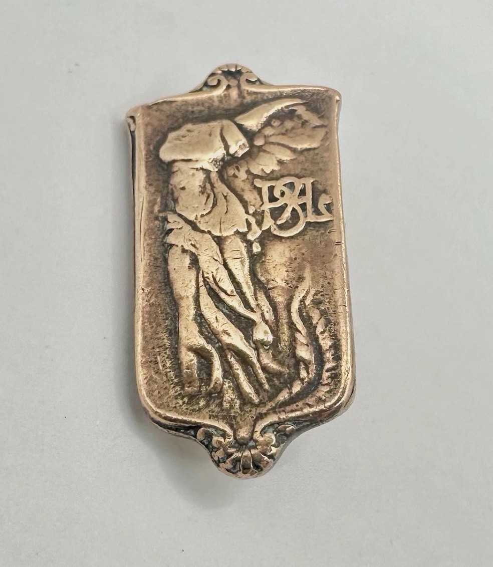 Antique 1900 Public School Athletic League PSAL Screw Back Lapel Pin Signed Read