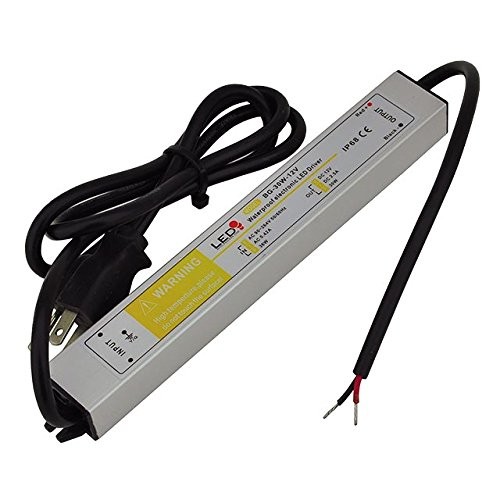 LEDwholesalers 12 Volt DC Waterpoof LED Power Suppply Driver 30w, White 