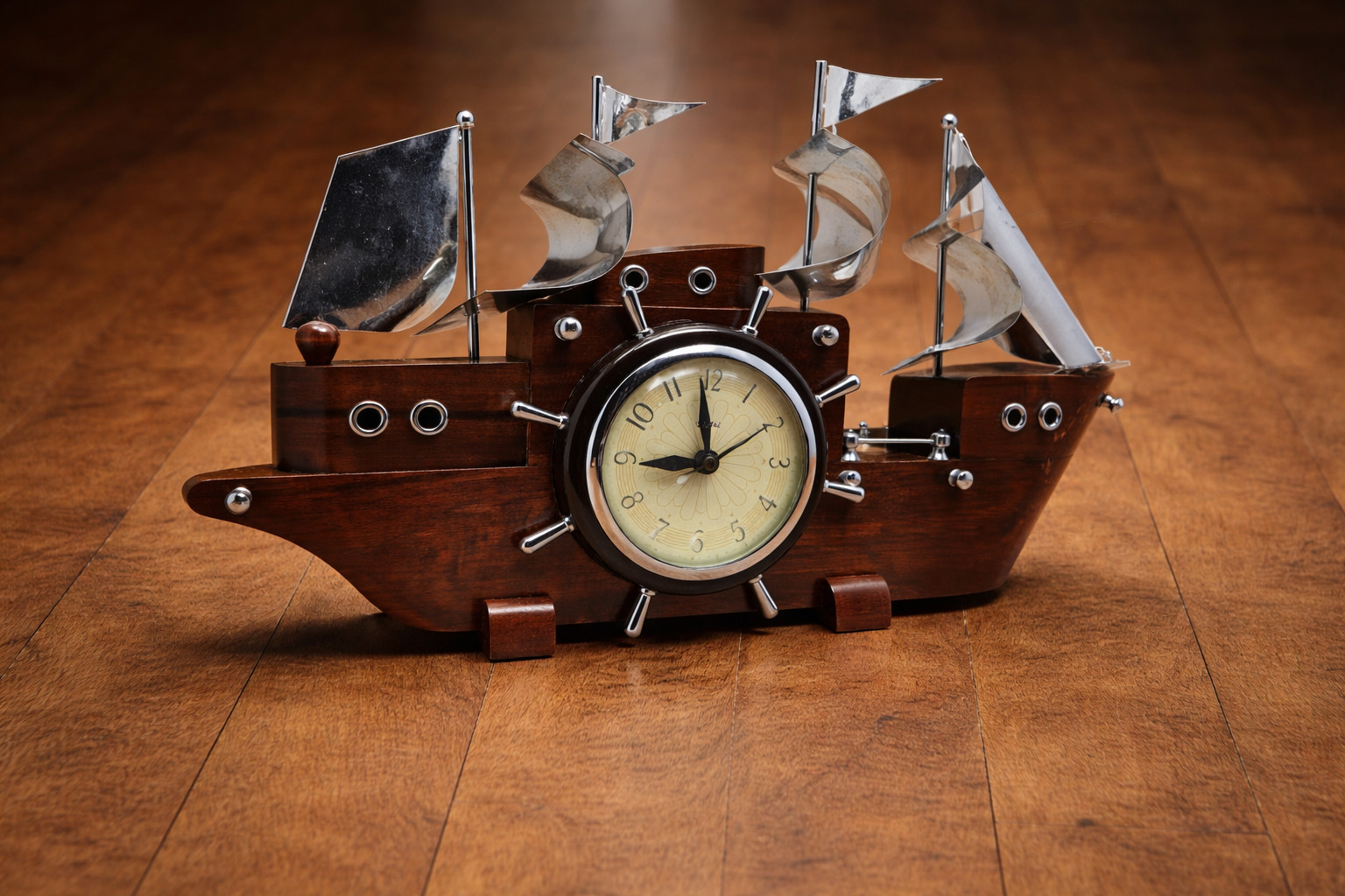 Vintage Nautical Ship Clock Maritime Brass Style Boat Wall Desk Clock Marine Dec