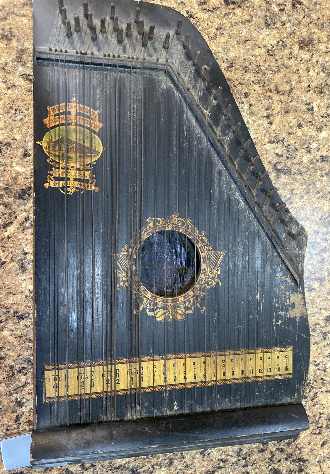 Antique Menzenhauer's No. 2 Guitar Zither,Special St. Louis Model. Patented 1894