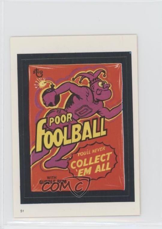 1982 Topps Wacky Packages Album Stickers Foolball #51 1g9