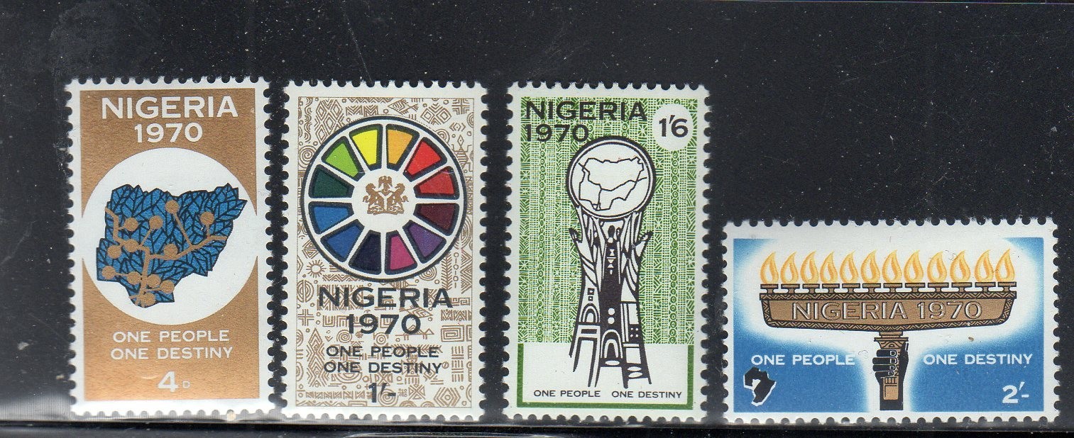 NIGERIA #235-238 1970 ADMINISTRATION OF NIGERIA MINT VF NH O.G 