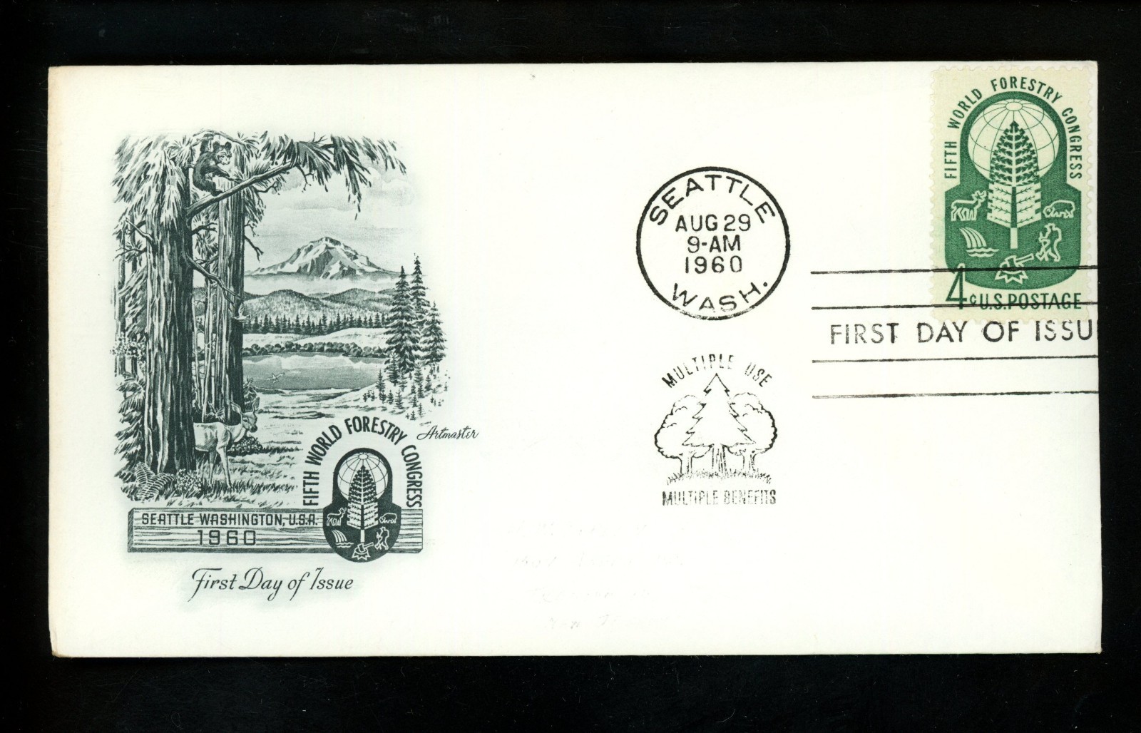 US FDC #1156 Artmaster M-4 1960 Seattle WA World Forestry Congress 