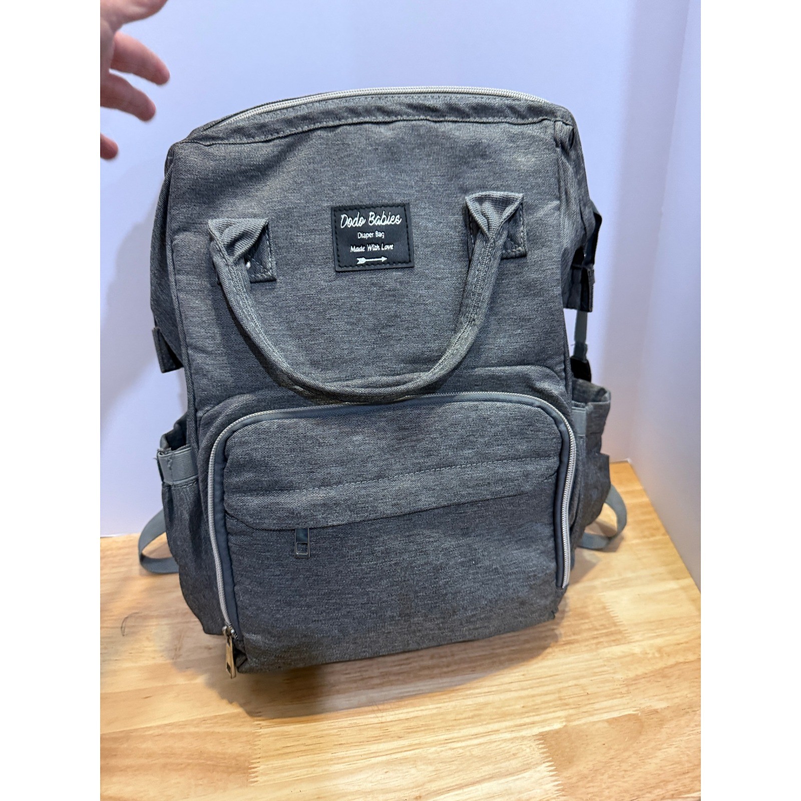 Dodo Babies Diaper Bag Backpack – Gray – Excellent Condition