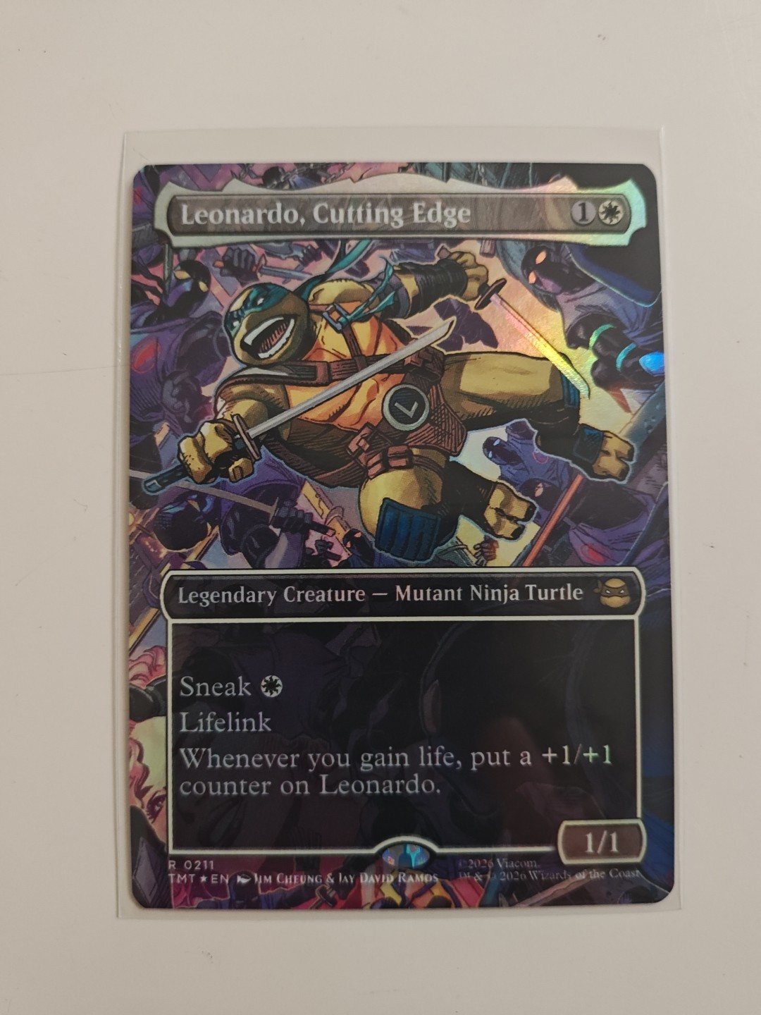 Leonardo, Cutting Edge (Borderless) Teenage Mutant Ninja Turtles Foil