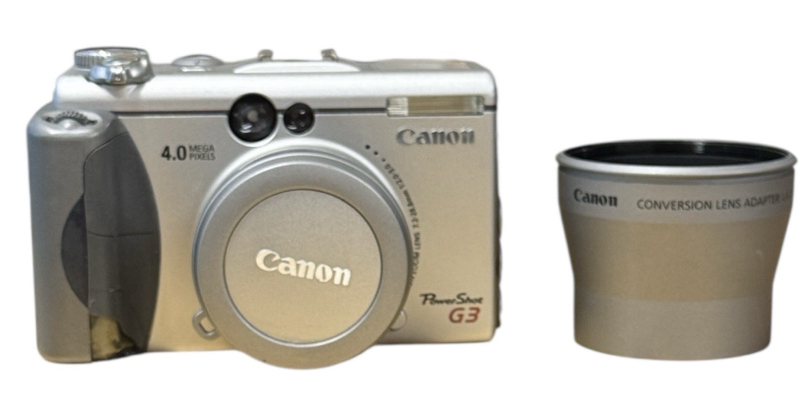 Canon PowerShot G3 4.0MP Digital Camera - Silver PC1032 FOR PARTS ONLY UNTESTED