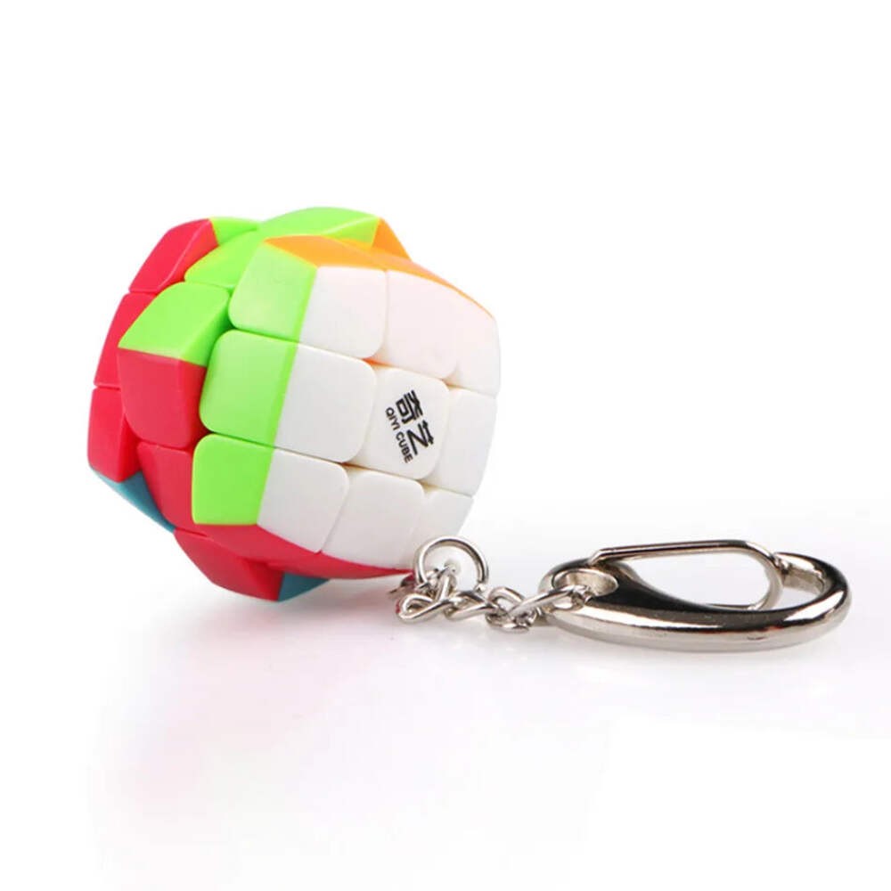 Mini Bread Ivy Pyramid 3x3 Magic Cube Keychain Pendant Puzzle Toy Gift