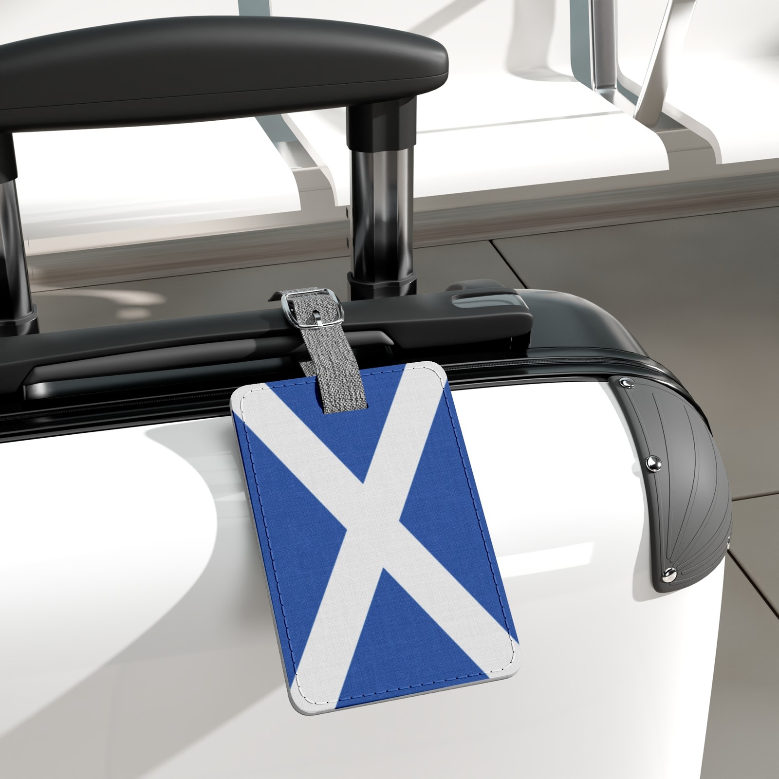 Scotland Flag Saffiano Polyester Luggage Tag, Rectangle