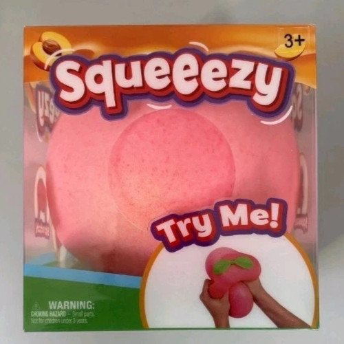 Sunny Days Jumbo Squeezy Peach– Peachy Squishy Toy, Stress Relief Sensory Fun