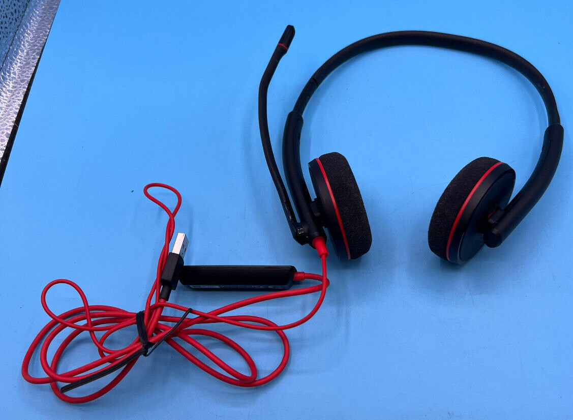 Plantronics BlackWire C3220 USB-C Dual Ear Headset with Boom Microphone