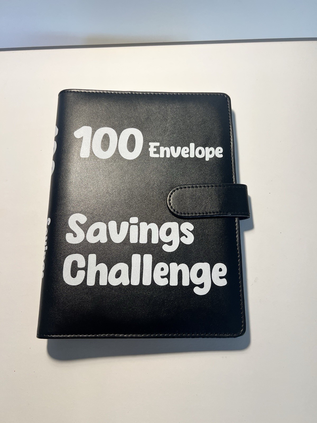 100 Envelope Savings Challenge Binder Organizer Tracker Numbered Pockets Black