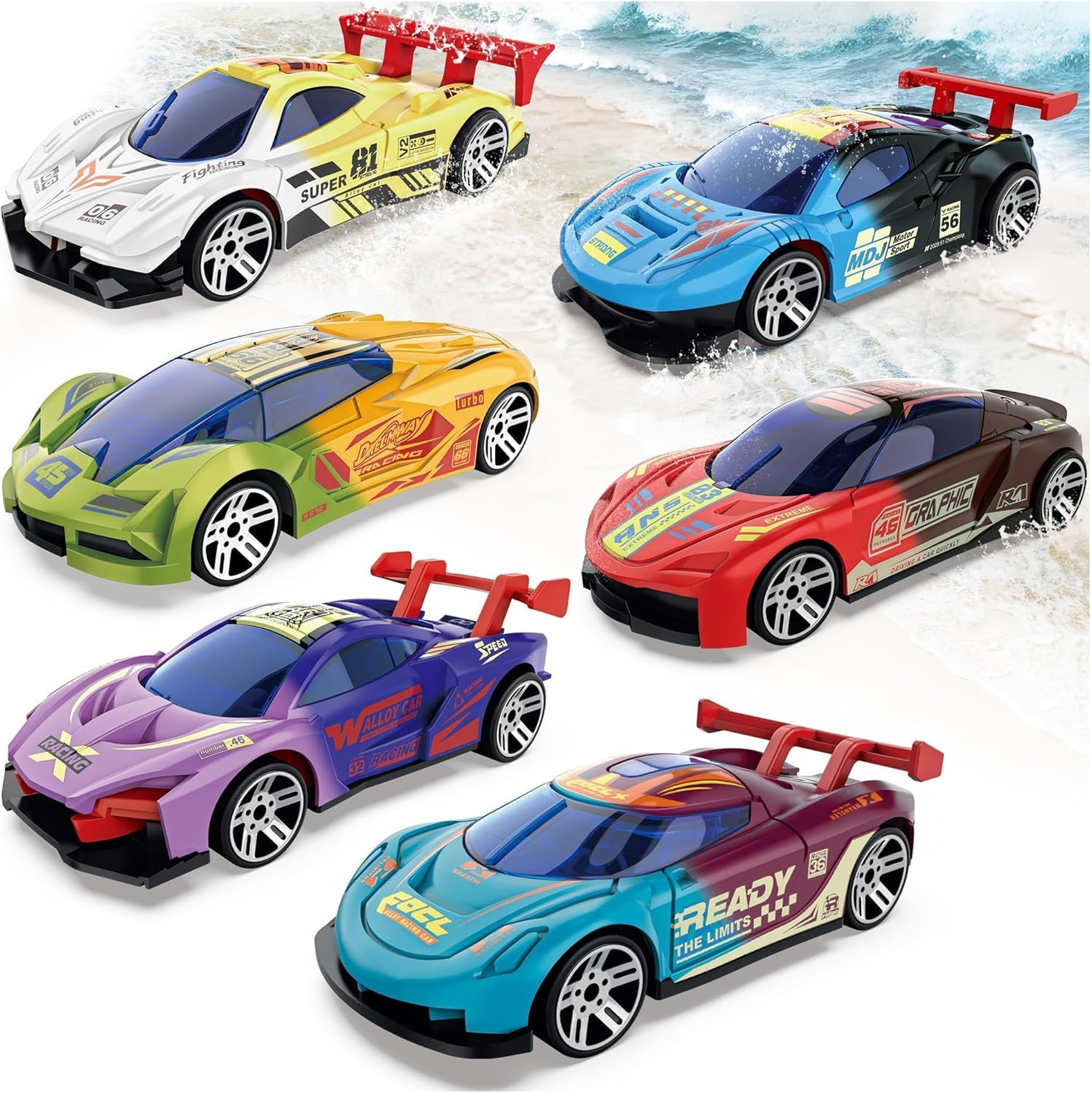 Color Changing Cars Toys Bath Toys for Kids Ages 1-3 4-8 Easter Basket Stuffers 