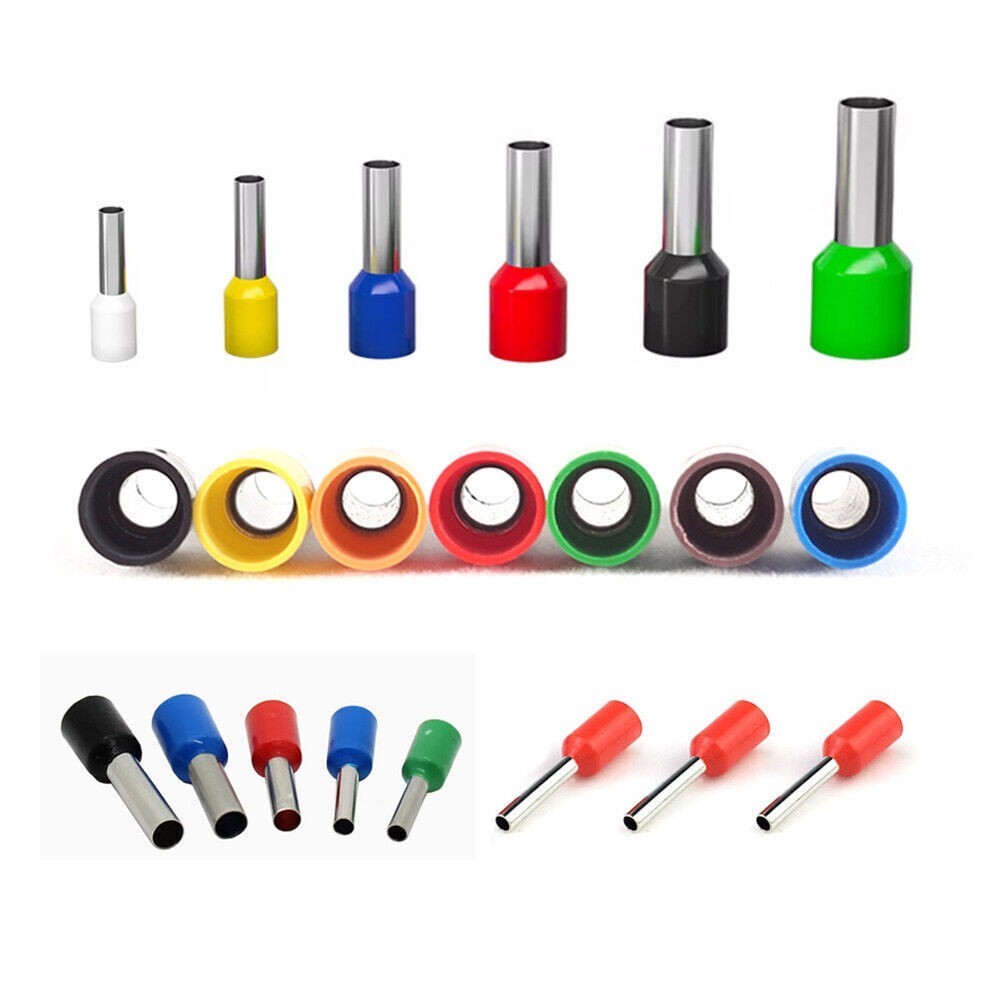 1000pcs Crimp Cable Connectors Insulated Ferrule Wire Terminal Pin End 20-10AWG