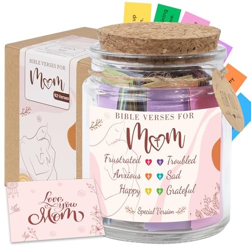 Bible Verse Jar for Mom – Christian Gifts for Mom, Gifts Mom Bible Verse Jar