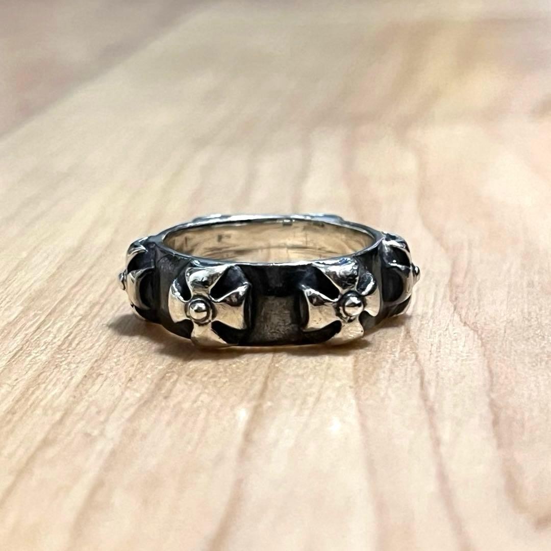 A&G Silver 925 Cross Ring Size 13 Rare Japanese Import