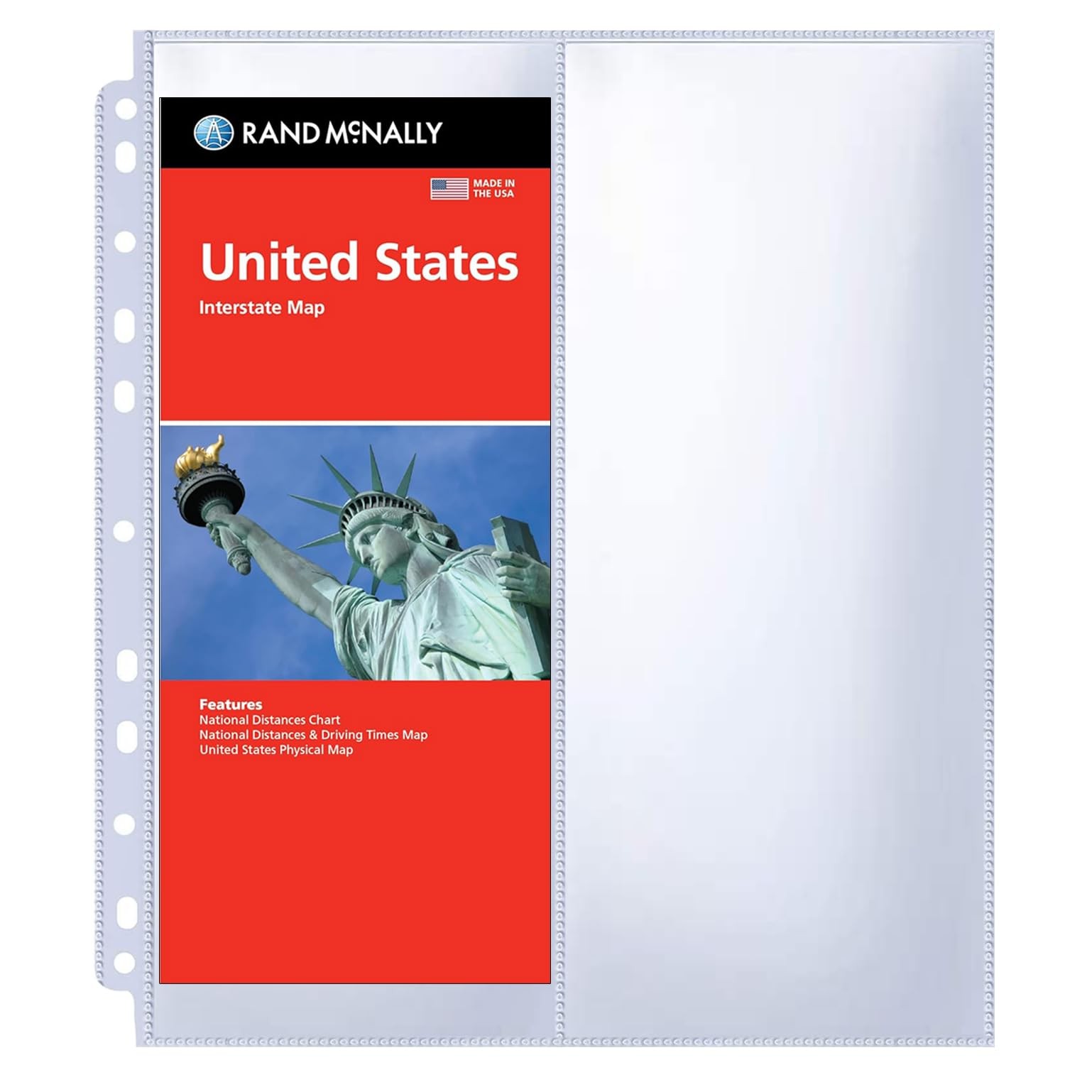 30 Pack 60 Pockets 4.5x11” Folded Map Sleeves, Ultra-Clear Brochure Clear 