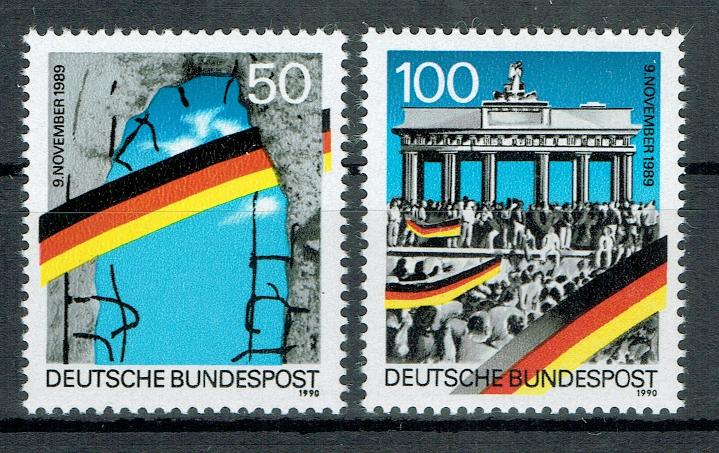 Bundle MiNR 1481 + 1482 1st Anniversary of the Opening of the Border MNH