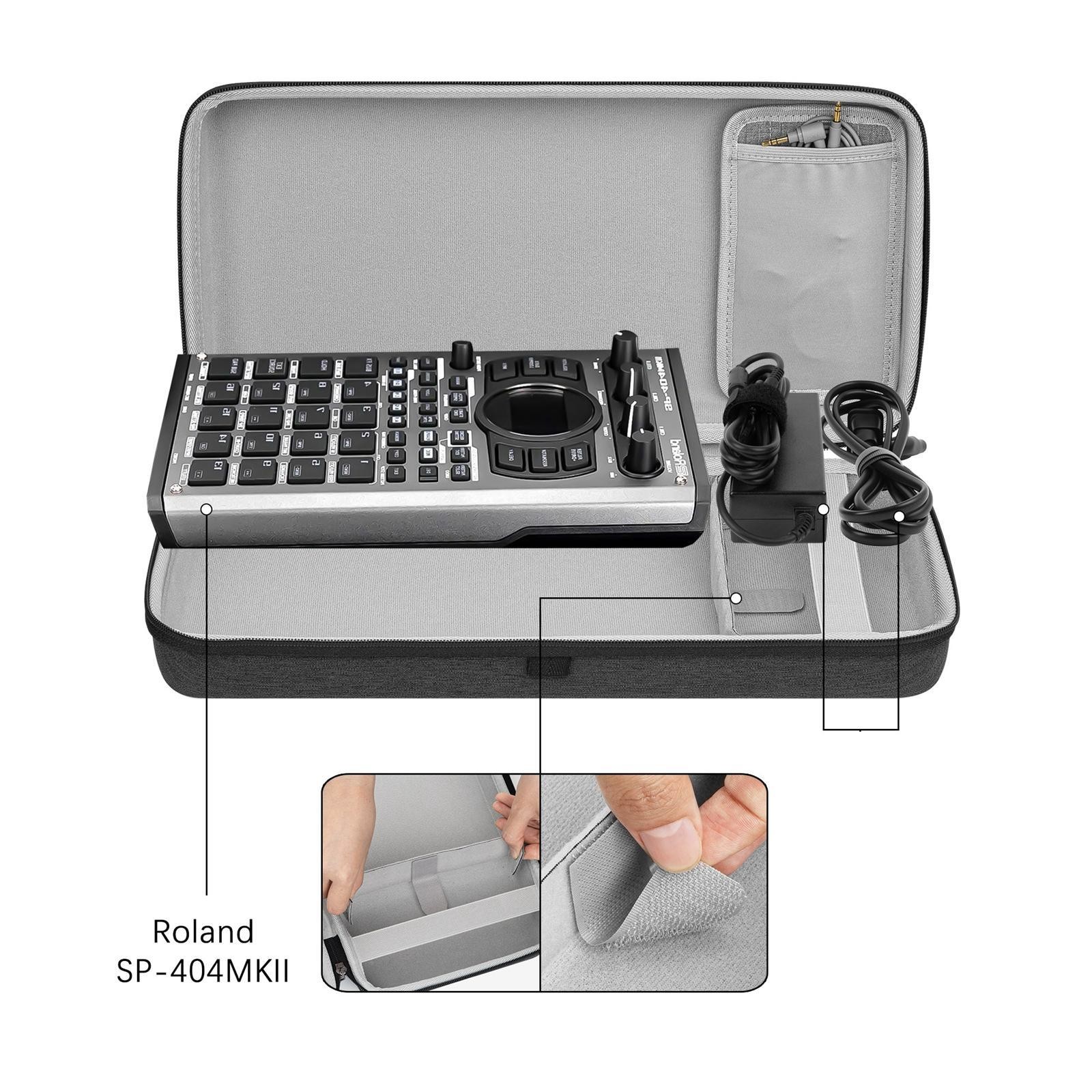 Audio Interface Carrying Case Detachable Top Pouch Top Handle Sampler Case