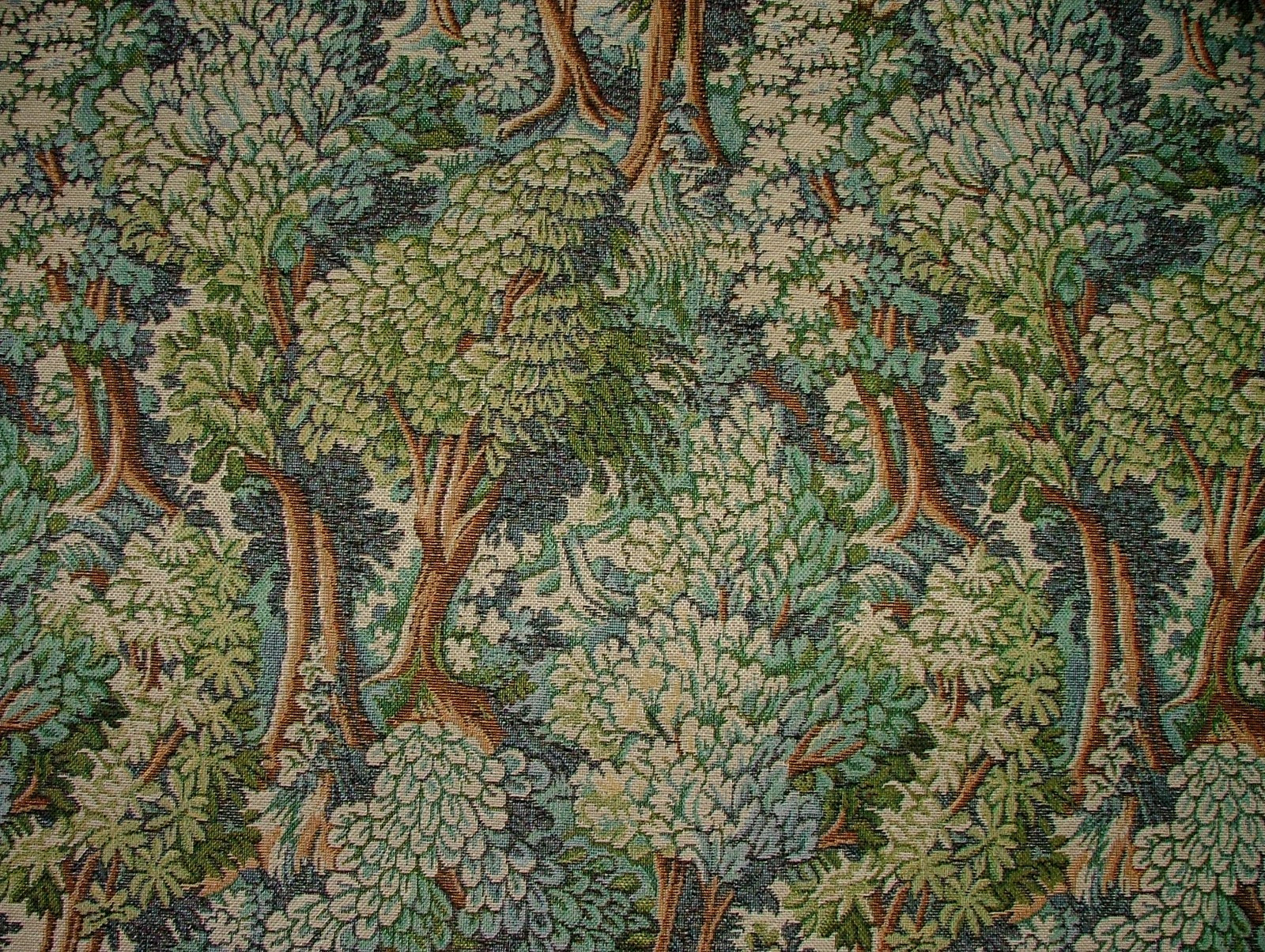 Woodland Forest Tree Tapestry Fabric Curtain Upholstery Cushion Soft Furnishing