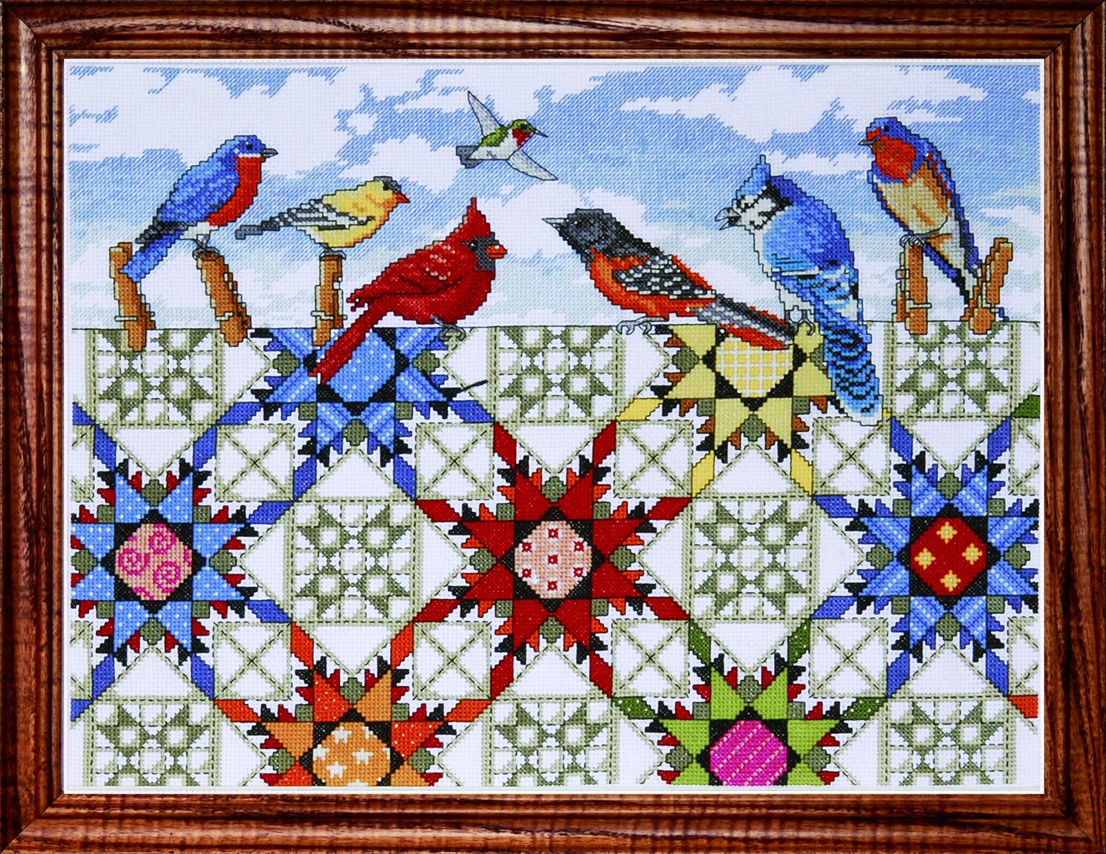 Design Works Crafts Feathered Stars 12x16 Counted Cross Stitch Kit