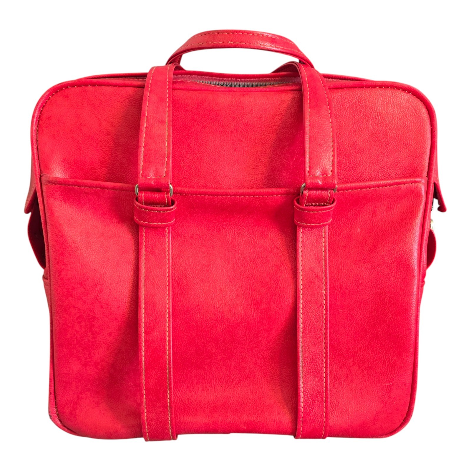 Vintage Samsonite Silhouette Salmon Red Carry On Weekender Tote Luggage Bag