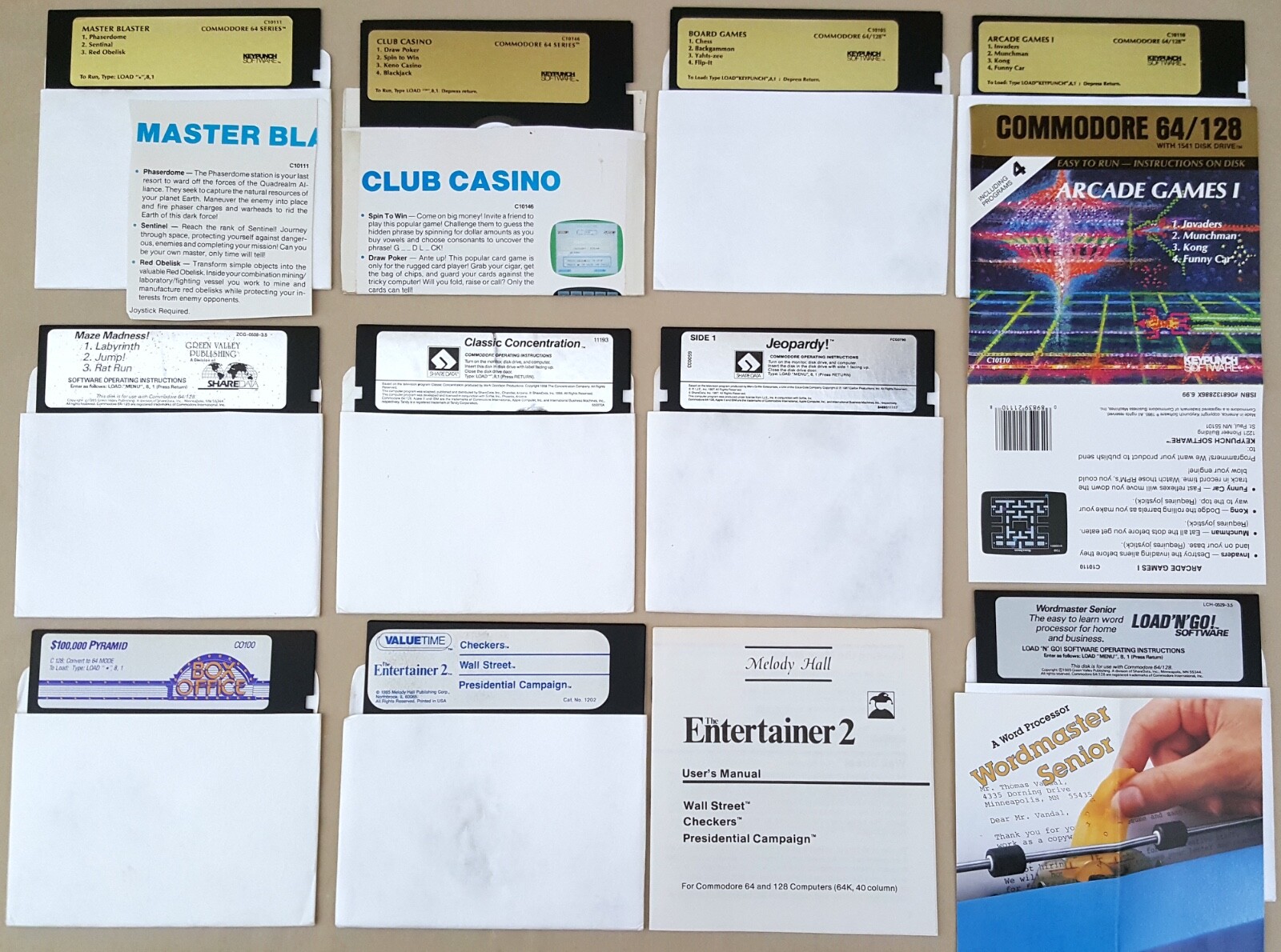 (26) Original Disks FastLoad Cartridge - 40+ Games for Commodore 64 C64 128 128D