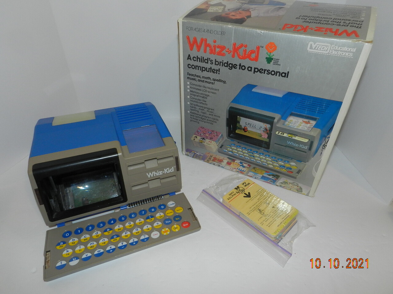 VTech Whiz Kid Personal Computer - 1984, Comes with Original Box, CARDS