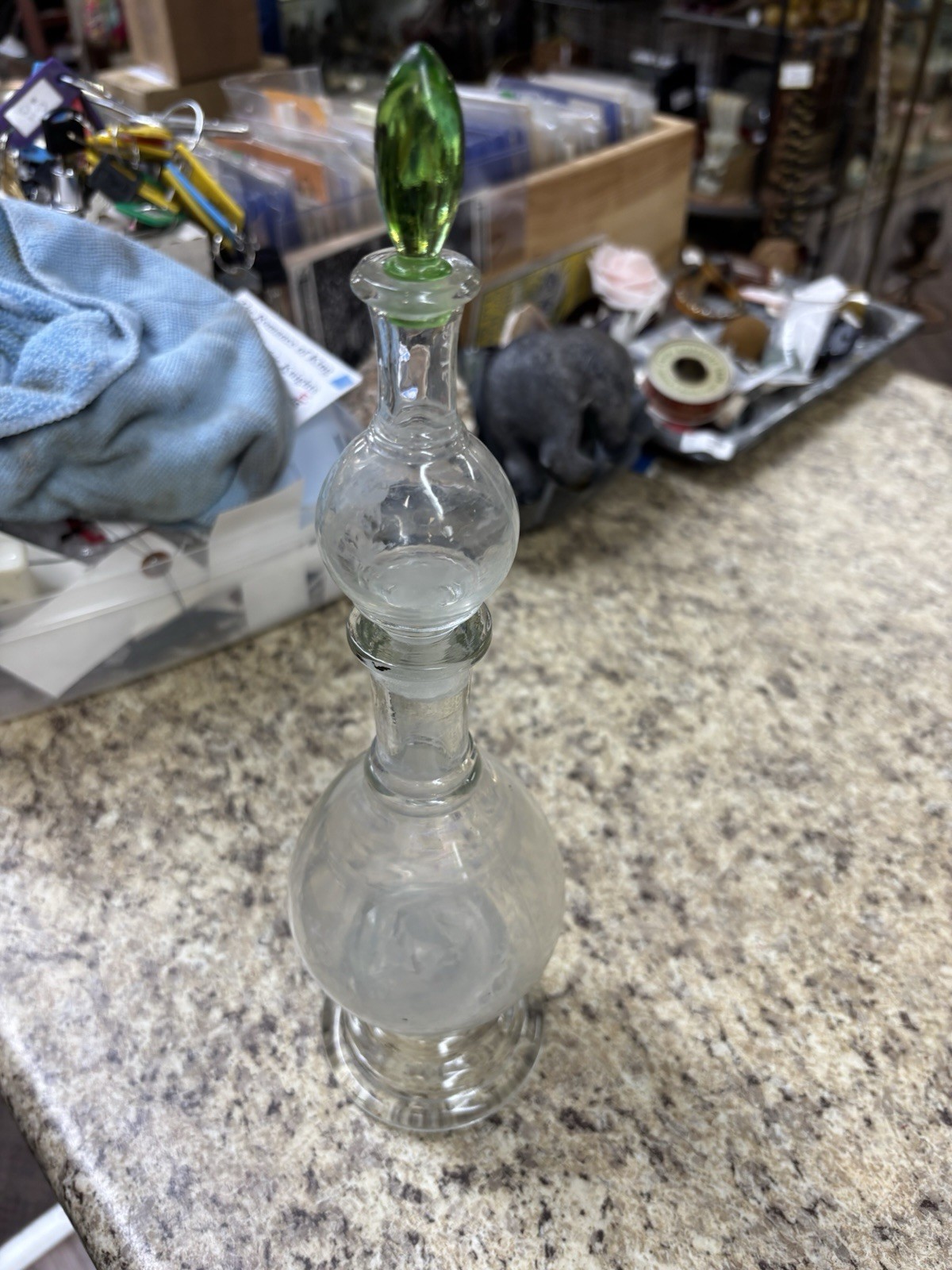 LARGE Stacking Apothecary Show Globe Display Jar Pharmacy Owens Illinois